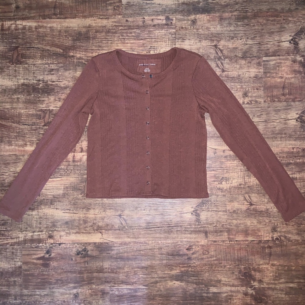 Brown American Eagle Button Down